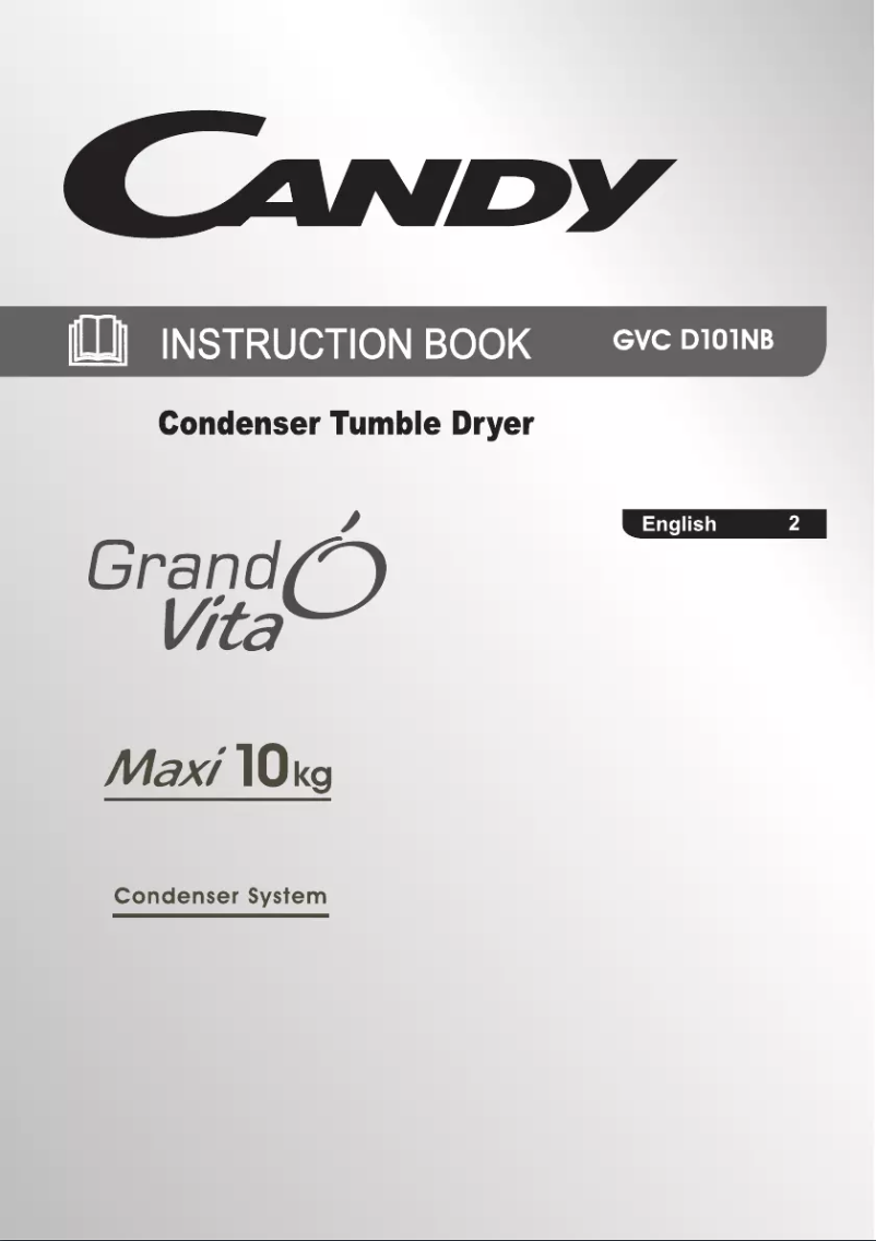 Page n°1 - Manuel utilisateur Candy GVC D101NB-OS