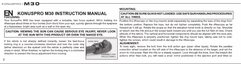 Image de la première page du manuel de l'appareil Pro M30