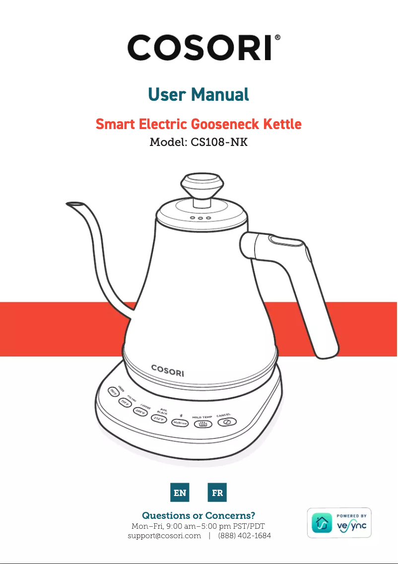 Page n°1 - Manuel utilisateur Cosori CS108-NK