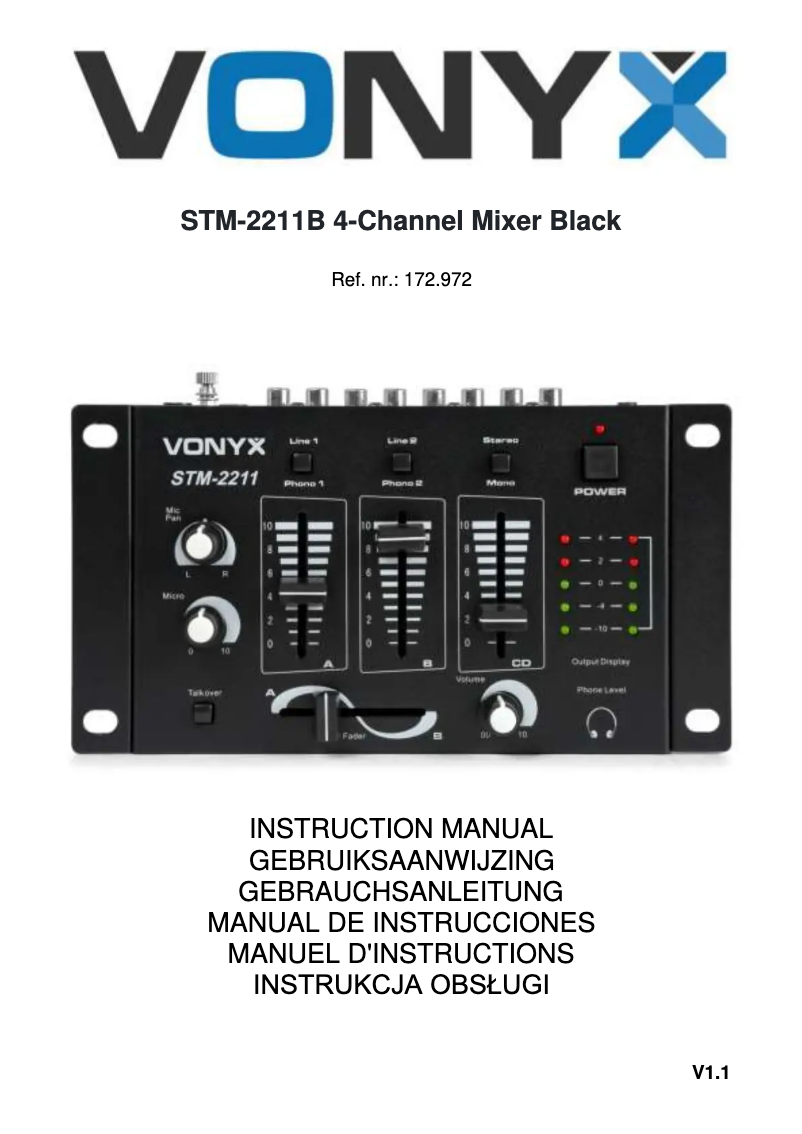 Imagen de la primera página del manual del dispositivo STM-2211