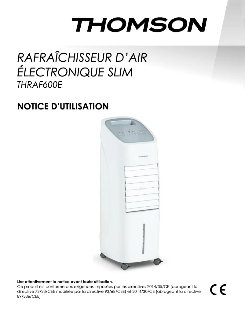 Image de la première page du manuel de l'appareil THRAF600E