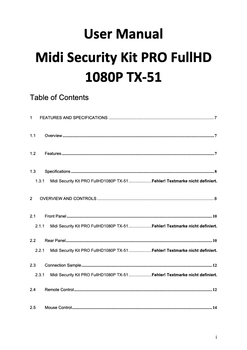 Page 1 de la notice Manuel utilisateur Technaxx TX‐51
