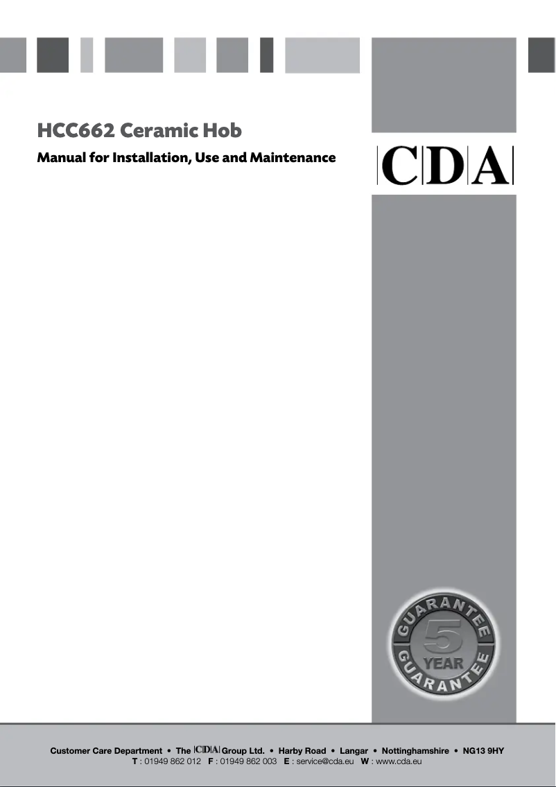 Image de la première page du manuel de l'appareil HCC662SS