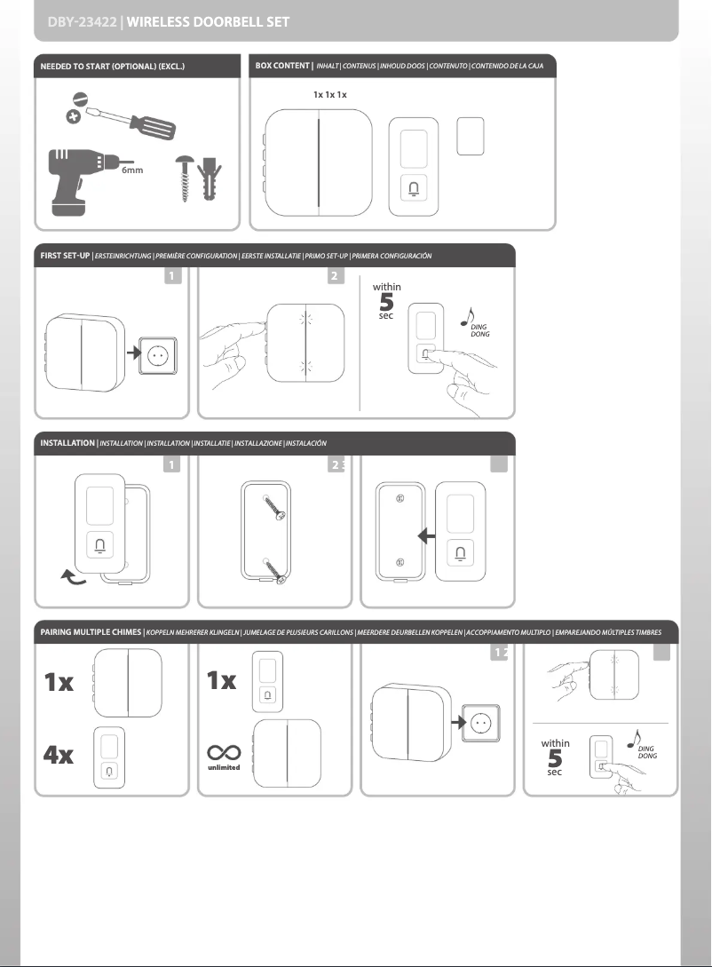 Page 1 de la notice Manuel utilisateur Byron DBY-23422