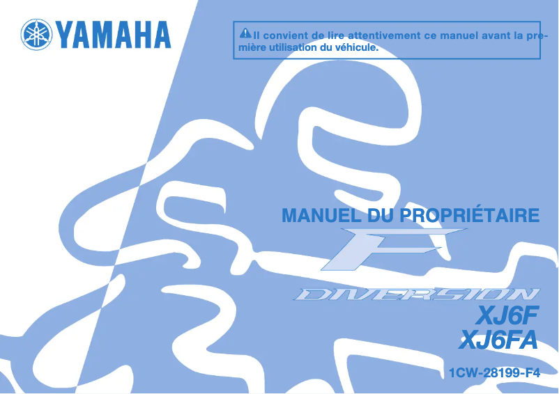 Image de la première page du manuel de l'appareil XJ6F (2013)