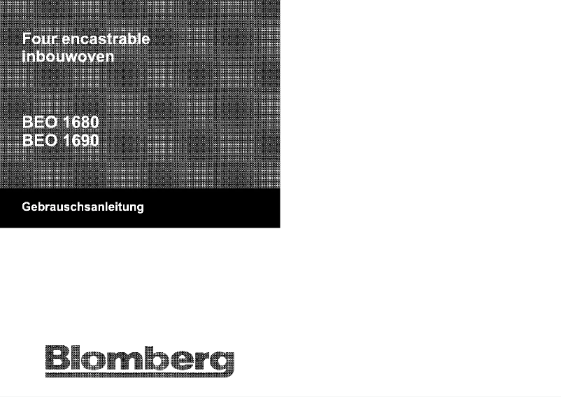 Page 1 de la notice Manuel utilisateur Blomberg BEO 1690
