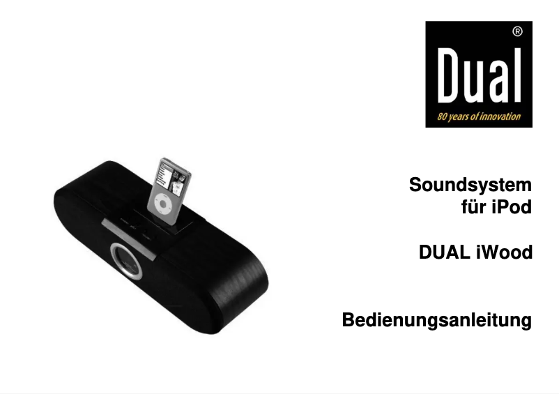 Page n°1 - Manuel utilisateur Dual iWood