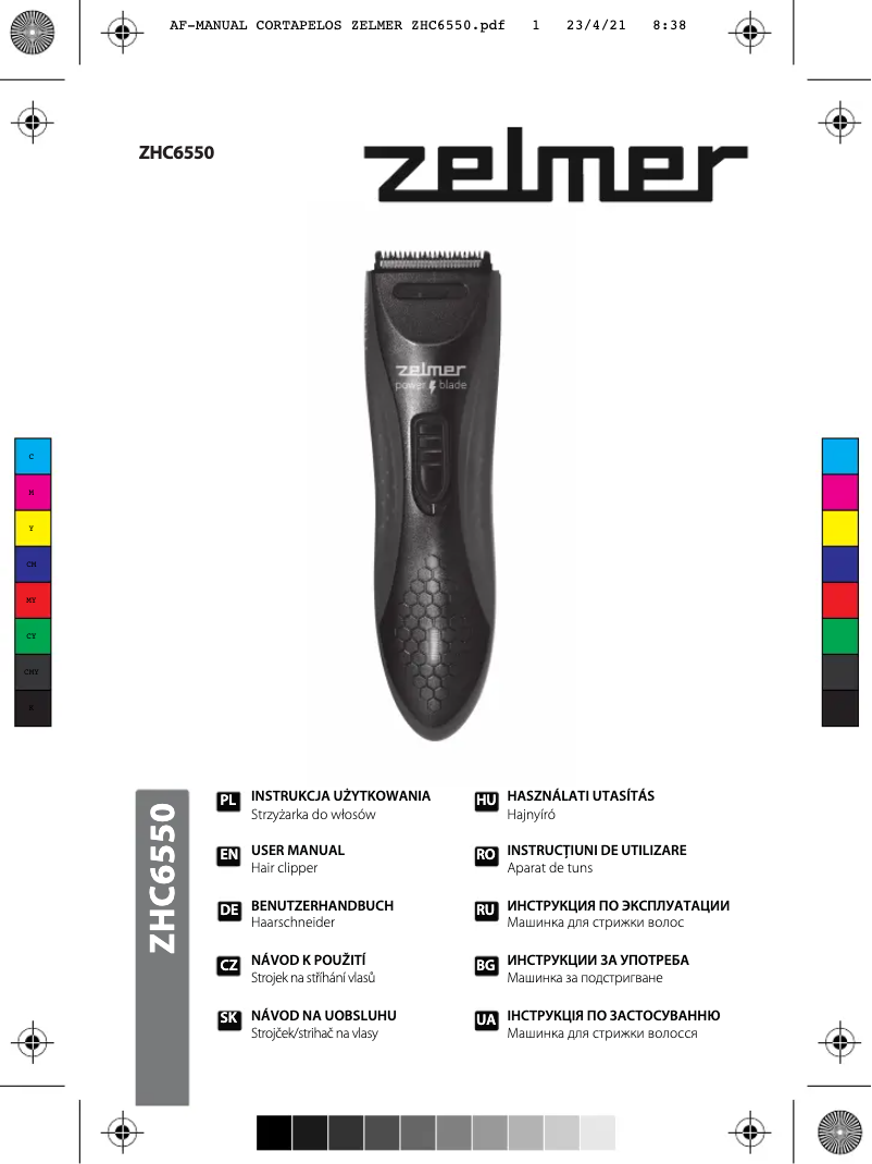 Page 1 de la notice Manuel utilisateur Zelmer ZHC6550