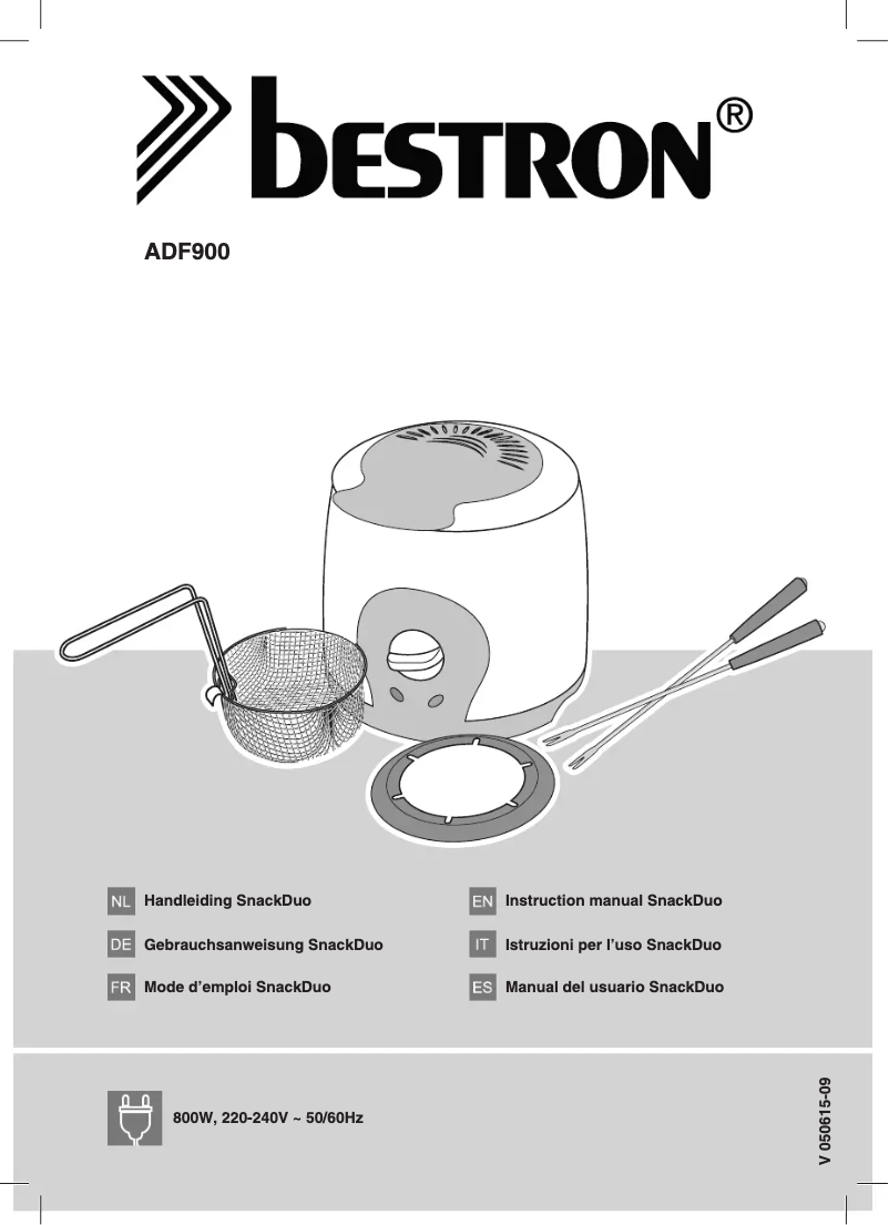 Page n°1 - Manuel utilisateur Bestron ADF900