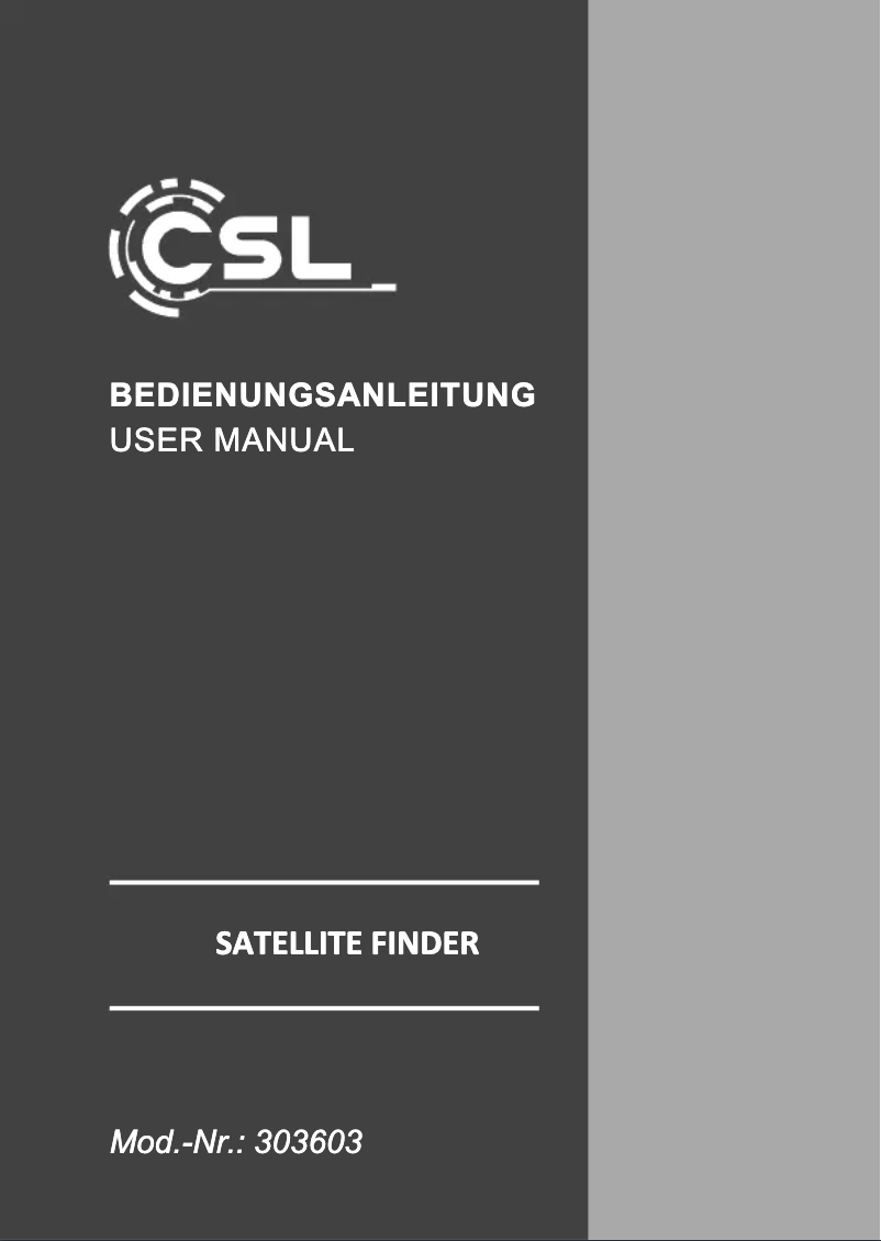 Page 1 de la notice Manuel utilisateur CSL 303603