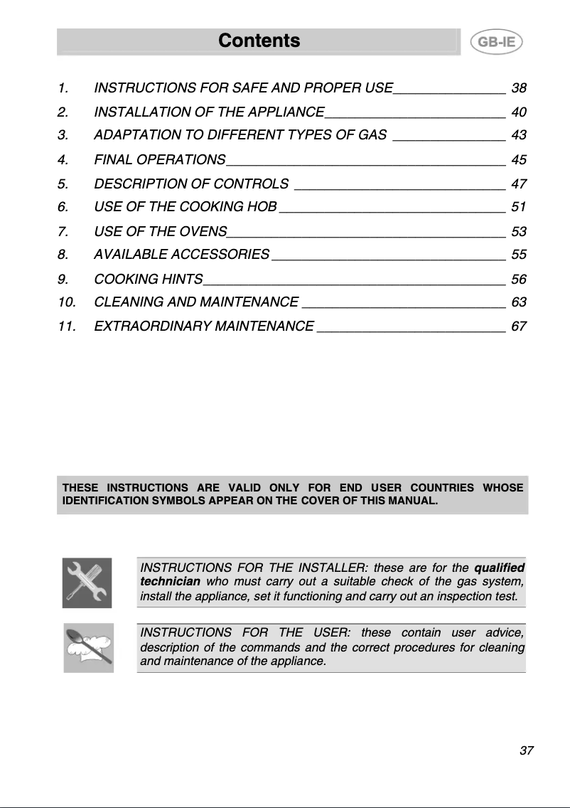 Page n°1 - Manuel utilisateur Smeg A2BL-6