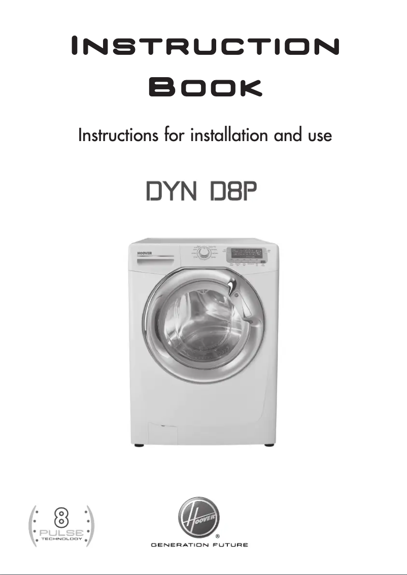 Page n°1 - Manuel utilisateur Hoover DYN 8163D8P