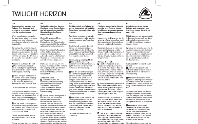 Page 1 de la notice Manuel utilisateur Robens Twilight Horizon