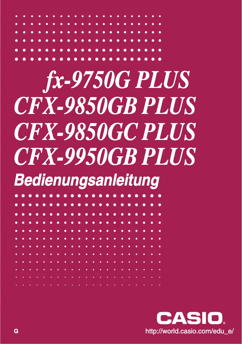Image de la première page du manuel de l'appareil CFX-9950GB