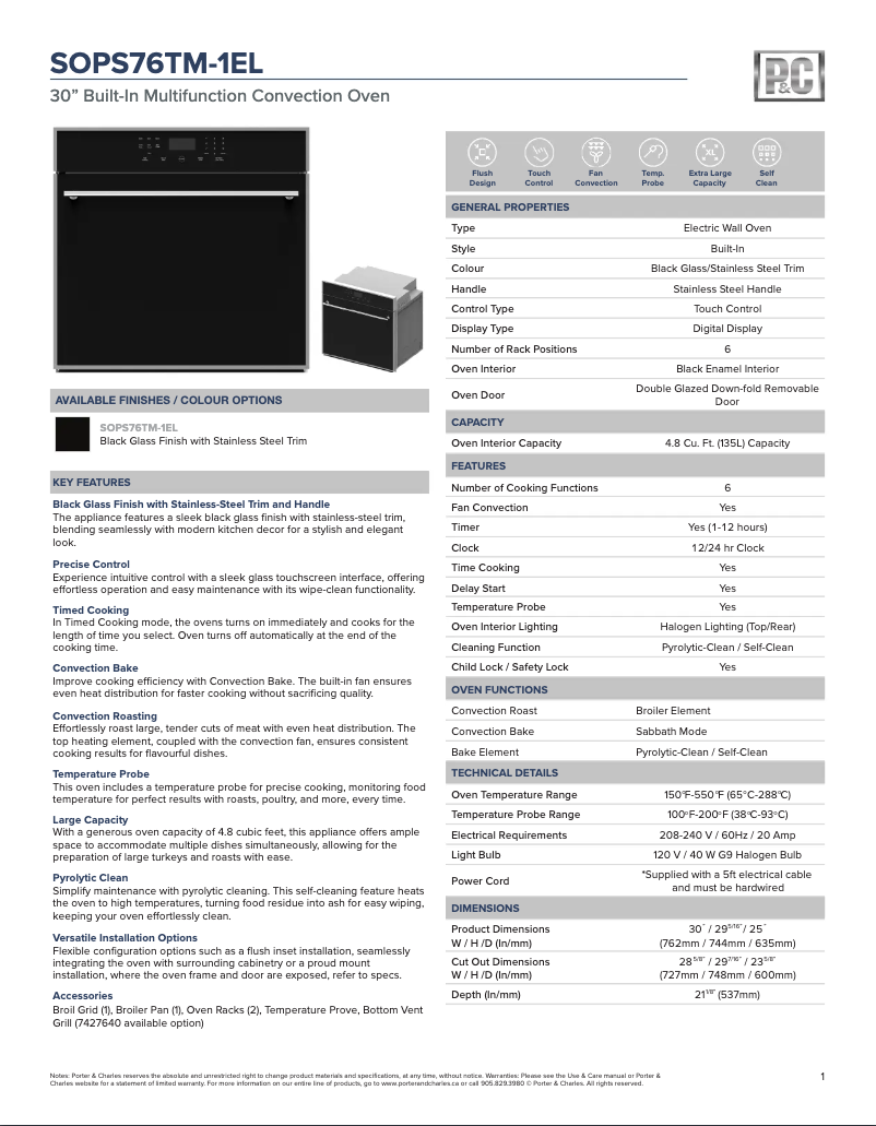Image de la première page du manuel de l'appareil SOPS76TM-1EL