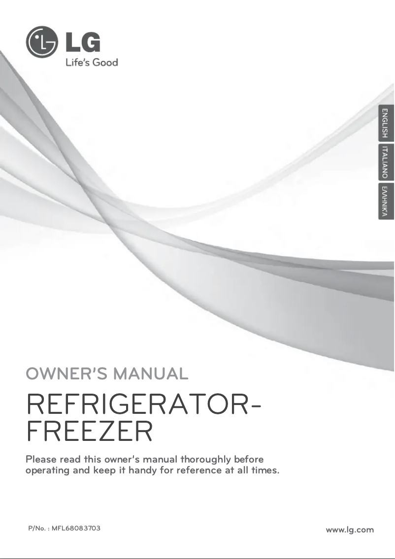 Page 1 de la notice Manuel utilisateur LG GBF548NSDZB