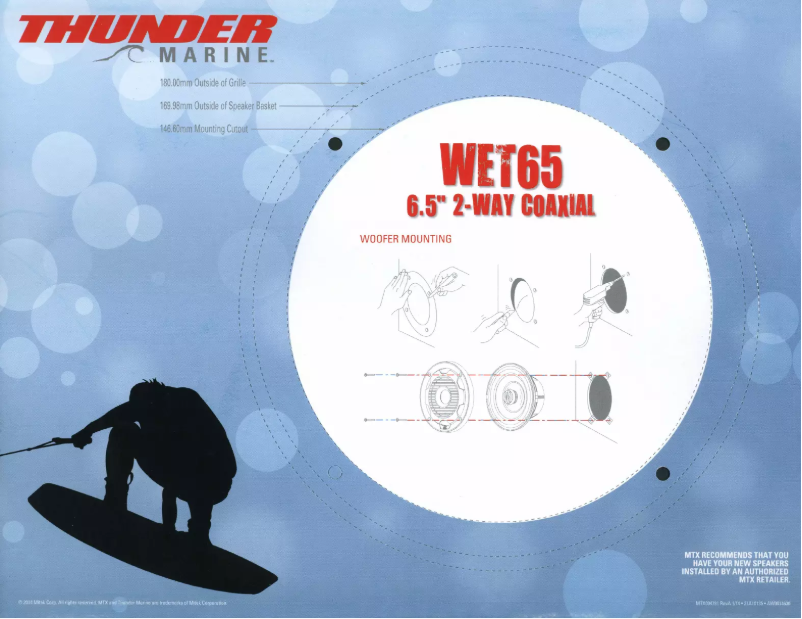 Page 1 de la notice Manuel utilisateur MTX Audio WET65-W