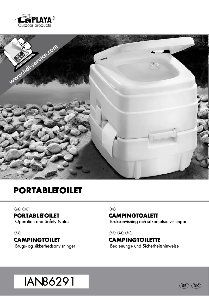 First page image of the manual for IAN 86291