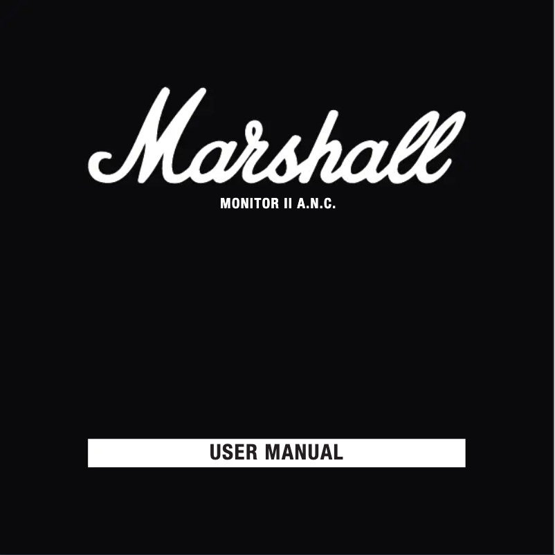 Image de la première page du manuel de l'appareil Monitor II A.N.C.