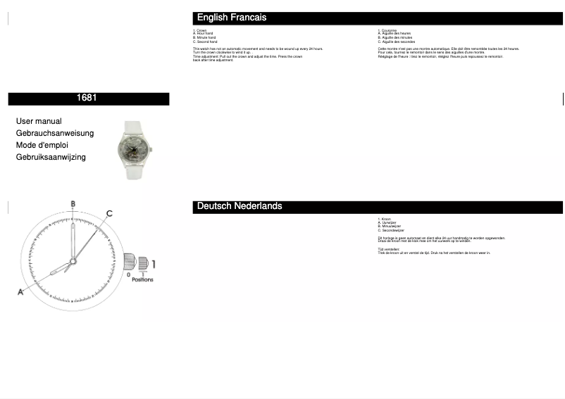Page n°1 - Manuel utilisateur Davis 1681