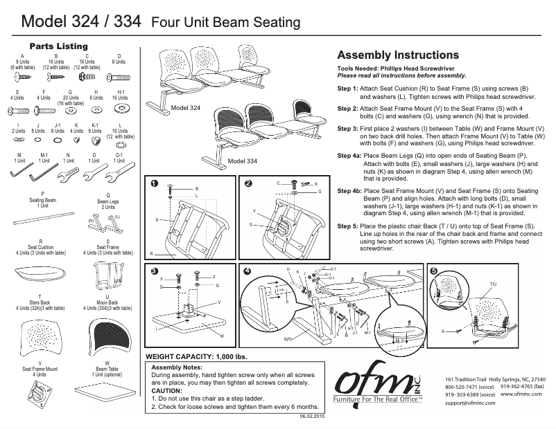 Page 1 de la notice Manuel utilisateur OFM Stars 324T