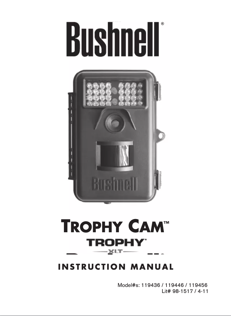 Page n°1 - Manuel utilisateur Bushnell Trophy Cam 119436