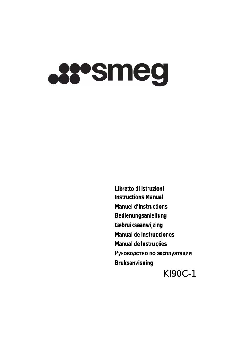 Page n°1 - Manuel utilisateur Smeg KI90C-1