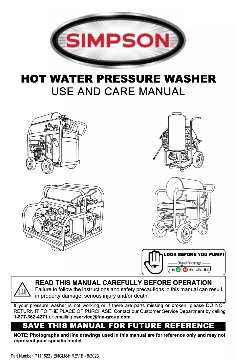 Image de la première page du manuel de l'appareil Super Brute SD65122