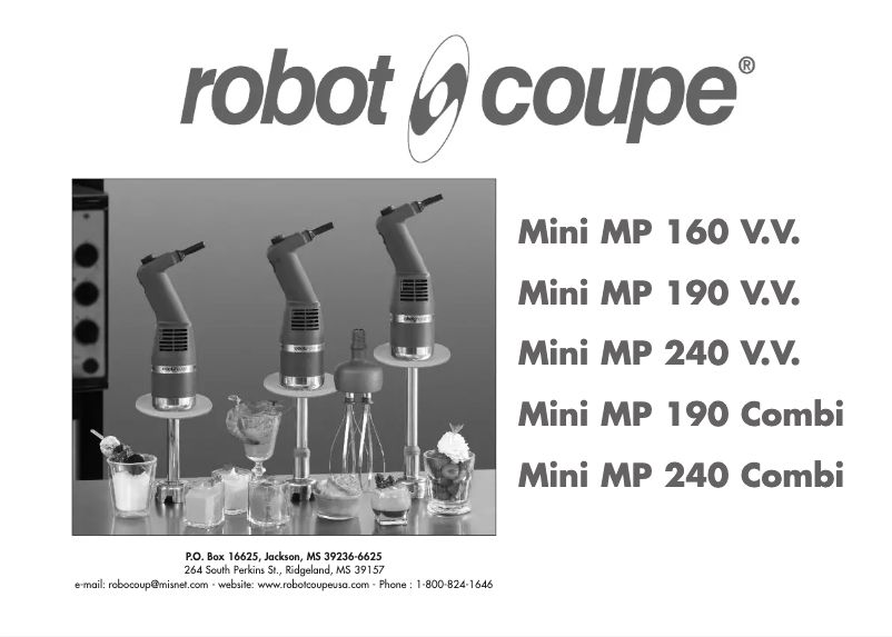 Image de la première page du manuel de l'appareil Mini MP 160 V.V.