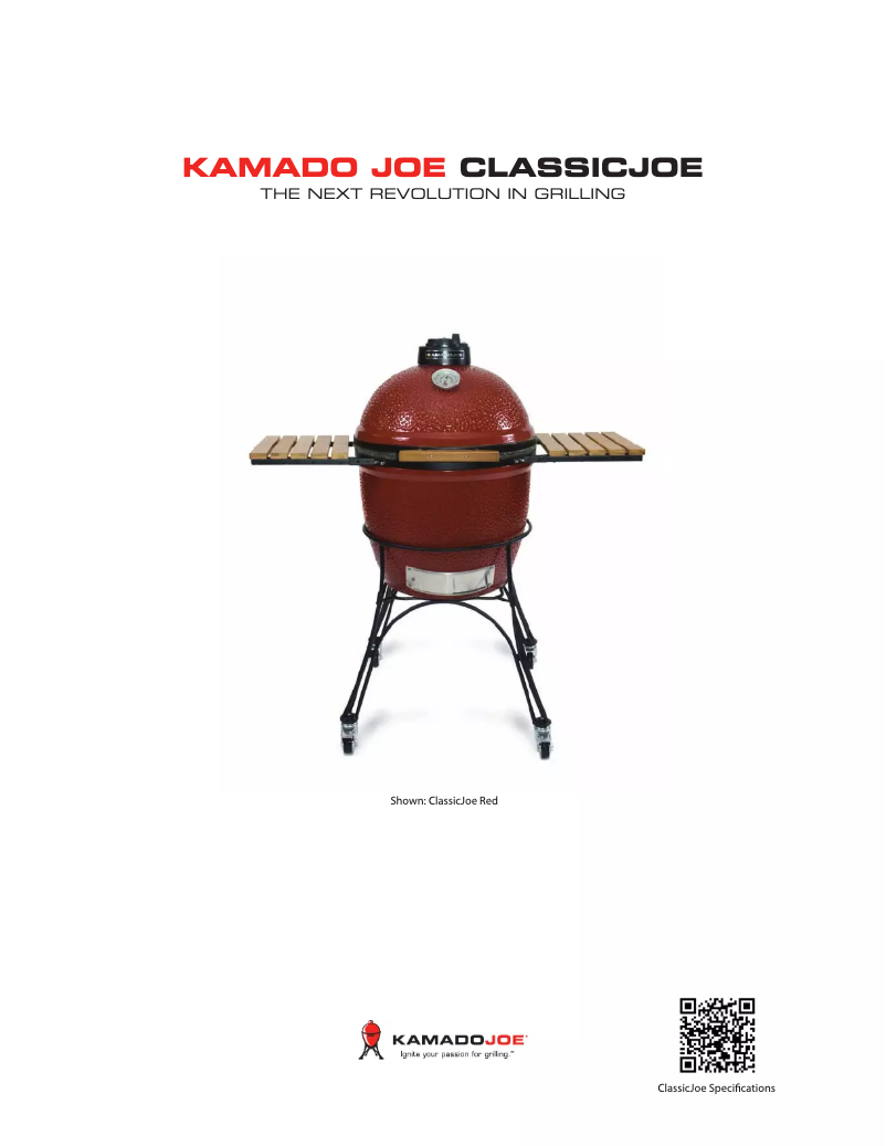 Página 1 del manual Ficha técnica Kamado Joe Classic II