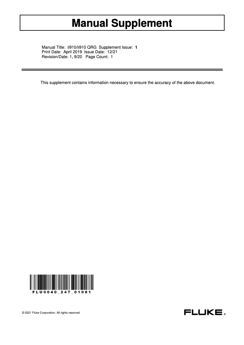 Image de la première page du manuel de l'appareil ii910