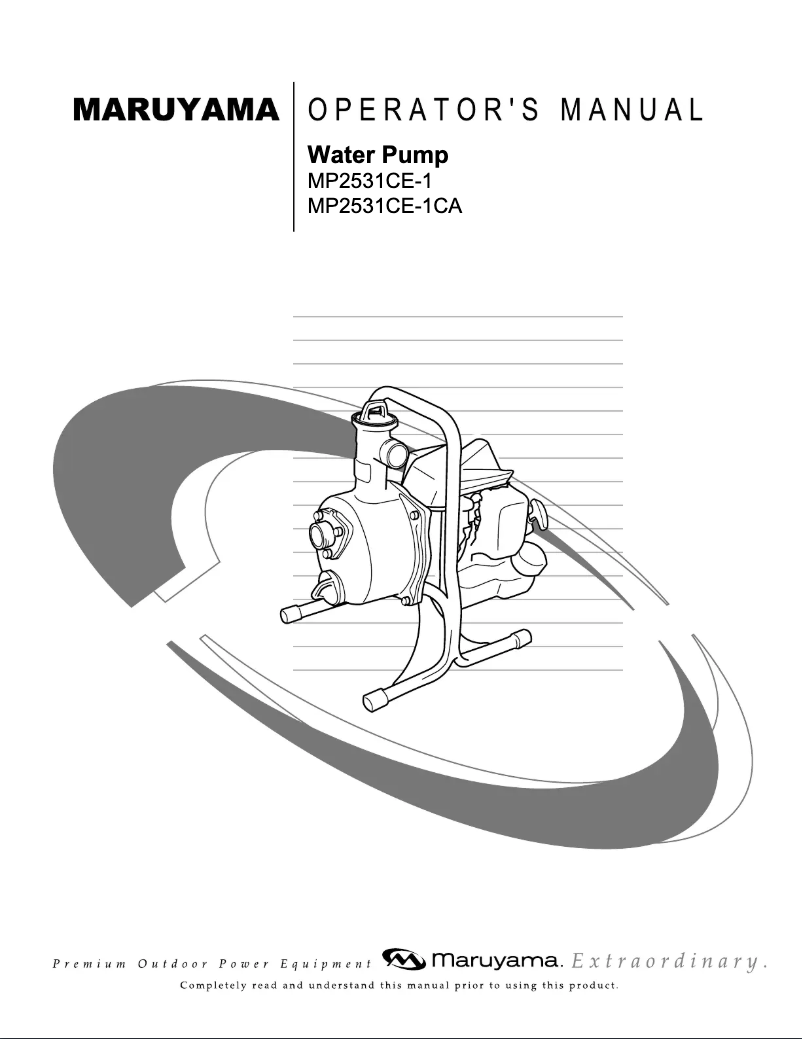 Page 1 de la notice Manuel utilisateur Maruyama MP2531CE-1