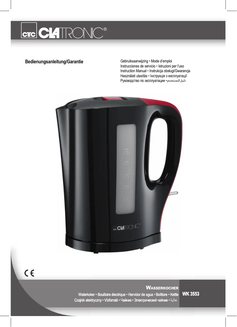 Page 1 de la notice Manuel utilisateur Clatronic WK 3553