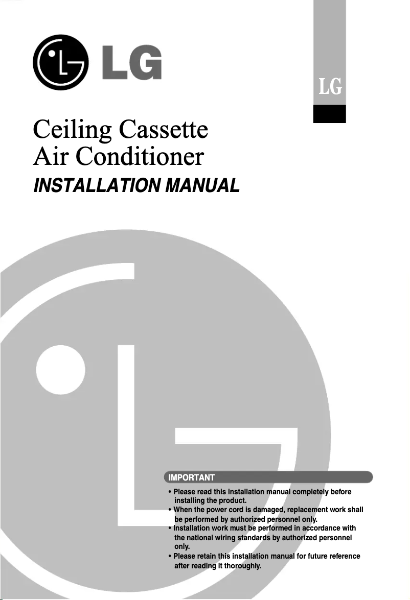 Page 1 de la notice Manuel utilisateur LG JTNC246PLE0