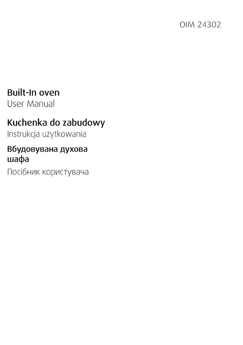 Página 1 del manual Manual de usuario Beko OIM 24302 B