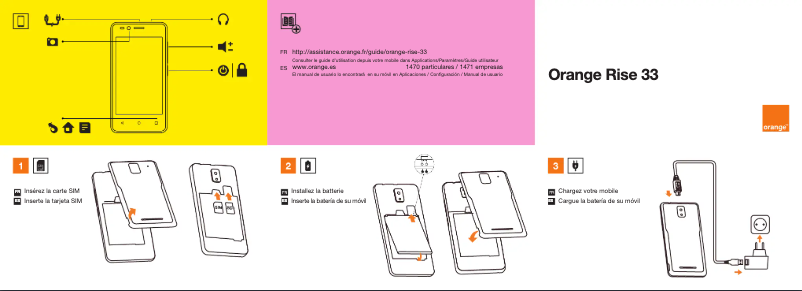 Page 1 de la notice Manuel utilisateur Orange Rise 33