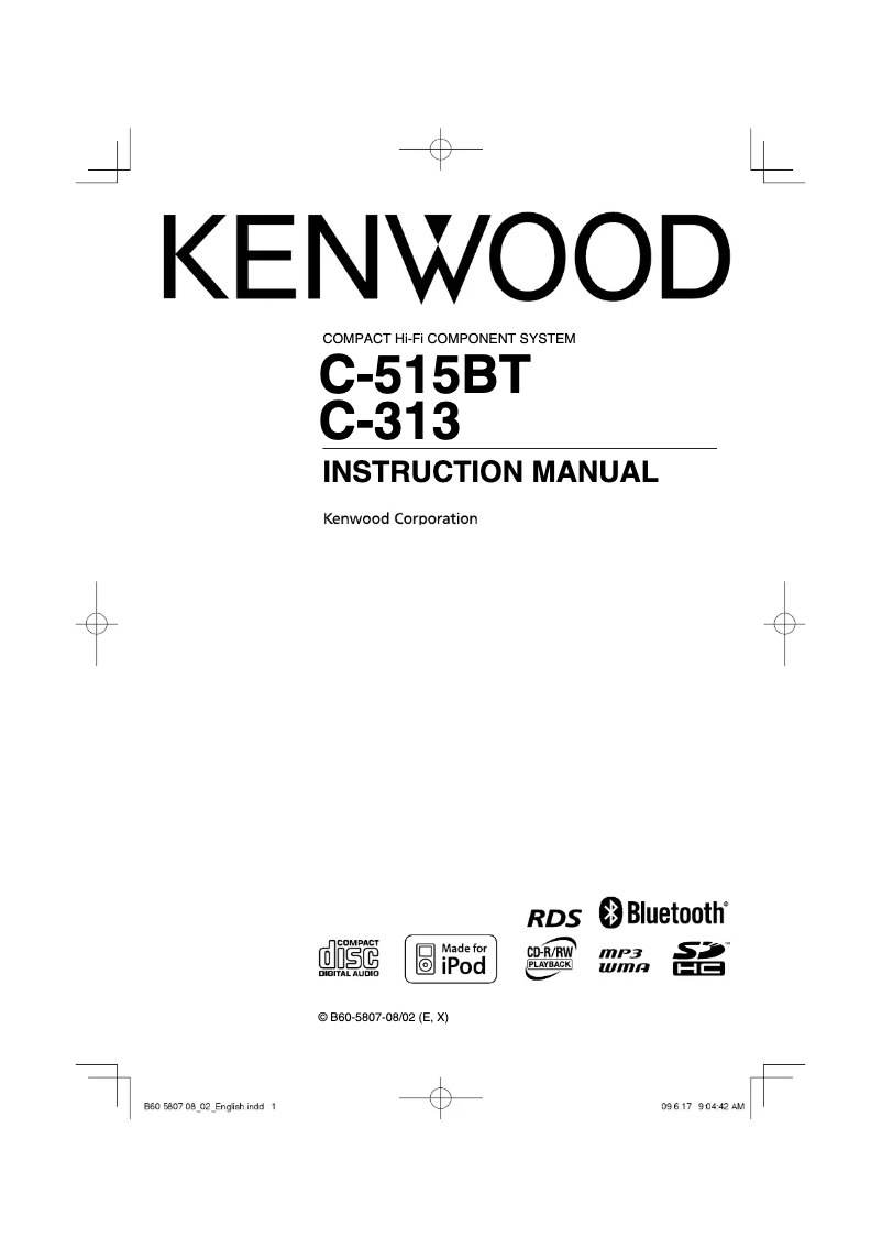 Page n°1 - Manuel utilisateur Kenwood C-515BT