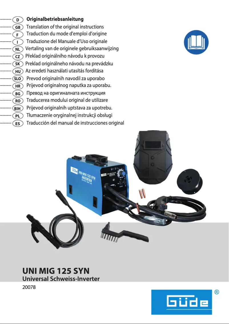 Image de la première page du manuel de l'appareil UNI MIG 125 SYN