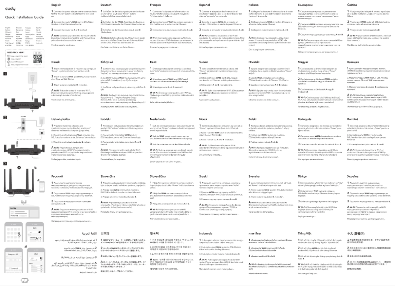 Page 1 de la notice Manuel utilisateur Cudy WR3600H