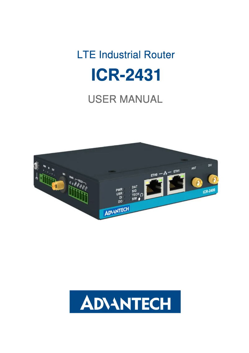 Page n°1 - Manuel utilisateur Advantech ICR-2437
