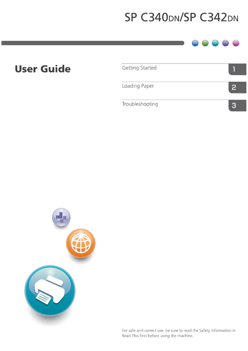 Page n°1 - Manuel utilisateur Ricoh SP C340DN