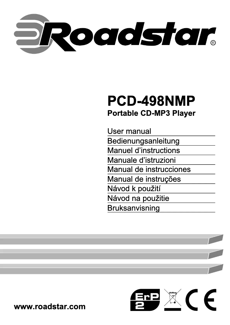 Page n°1 - Fiche technique Roadstar PCD-498NMP