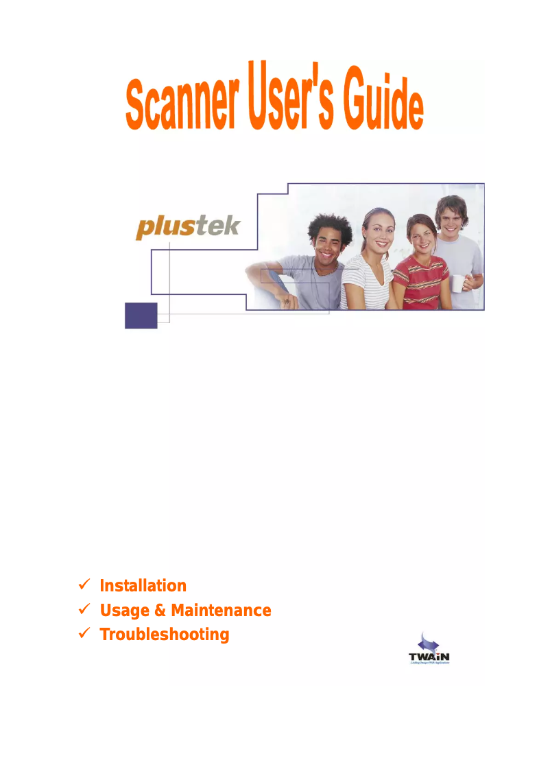 Page n°1 - Manuel utilisateur Plustek OpticSlim 2600