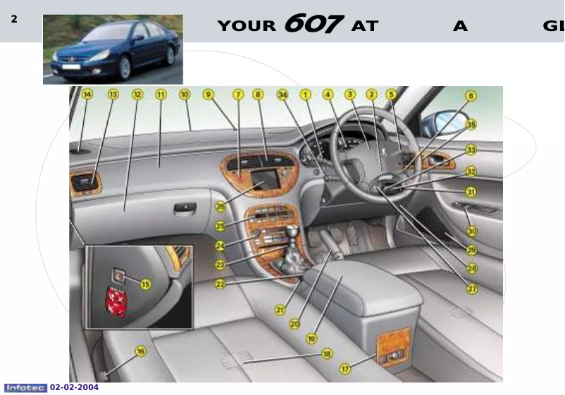 Page 1 de la notice Manuel utilisateur Peugeot 607 (2004)