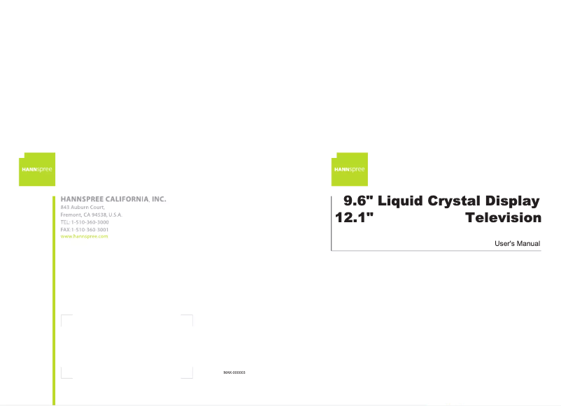 Page 1 de la notice Manuel utilisateur Hannspree Fantasy K212-10U1-000