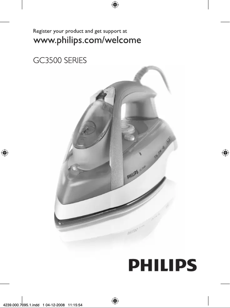 Page 1 de la notice Manuel utilisateur Philips EasyCare GC3593