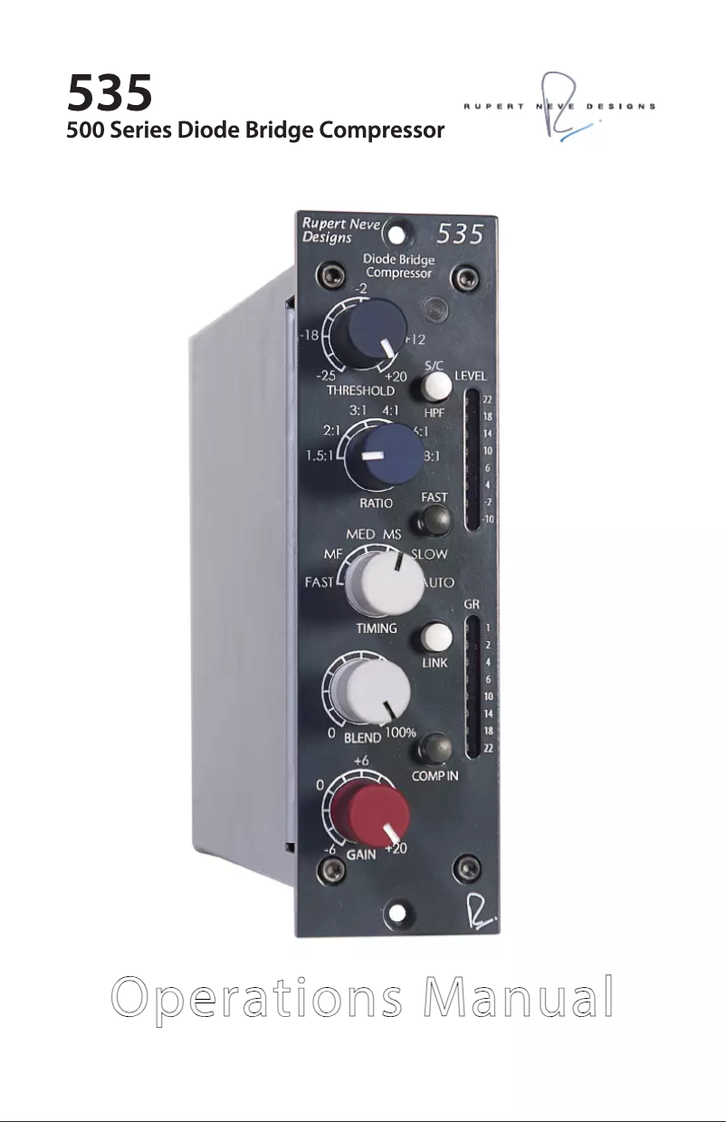 Page n°1 - Manuel utilisateur Rupert Neve Designs 535