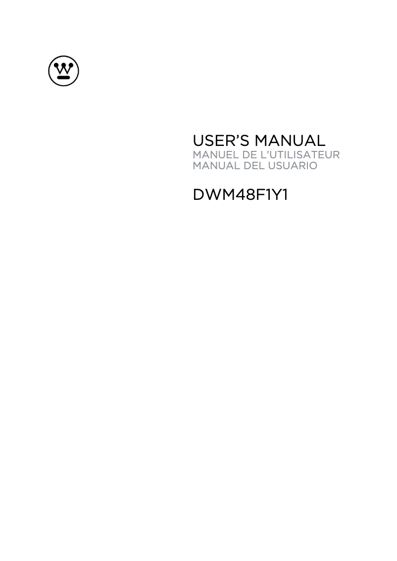 Page 1 de la notice Manuel utilisateur Westinghouse DWM48F1Y1