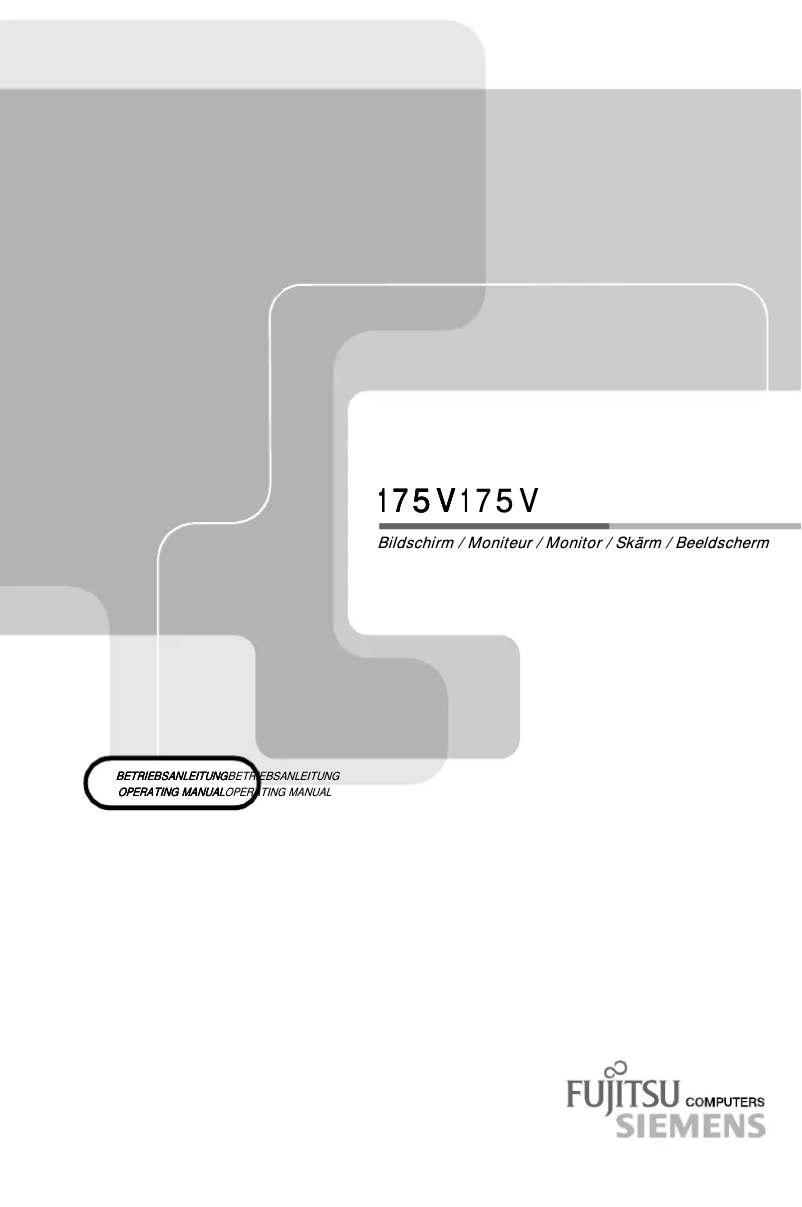 Page 1 de la notice Manuel utilisateur Fujitsu 175V