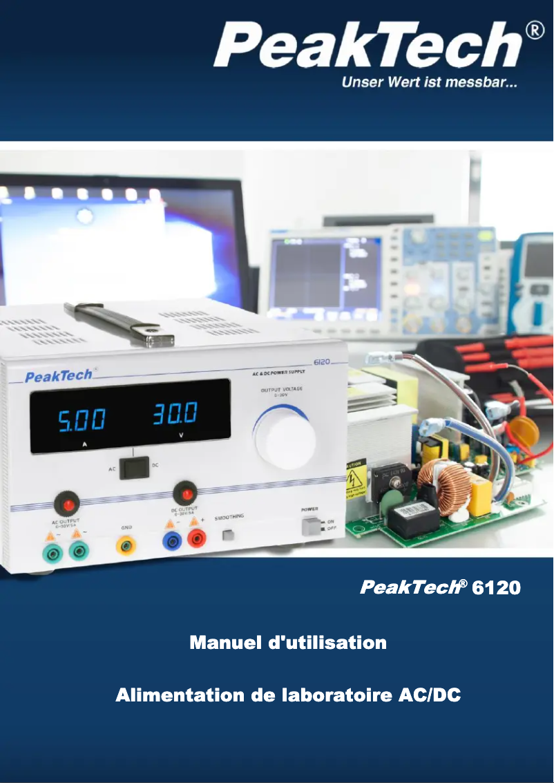 Page n°1 - Manuel utilisateur PeakTech 6120